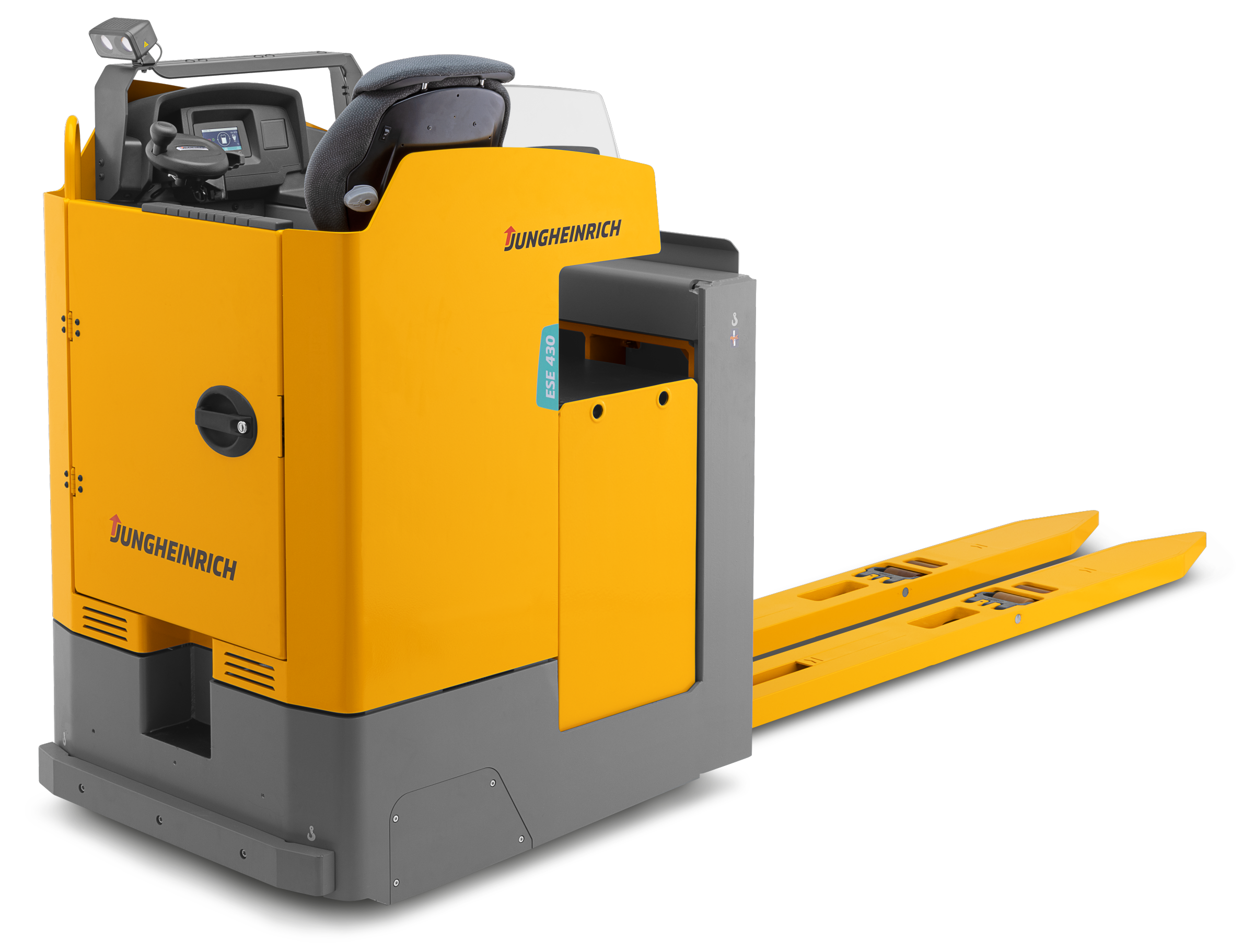 Electric Stand-On/Sideways-Seated Pallet Truck